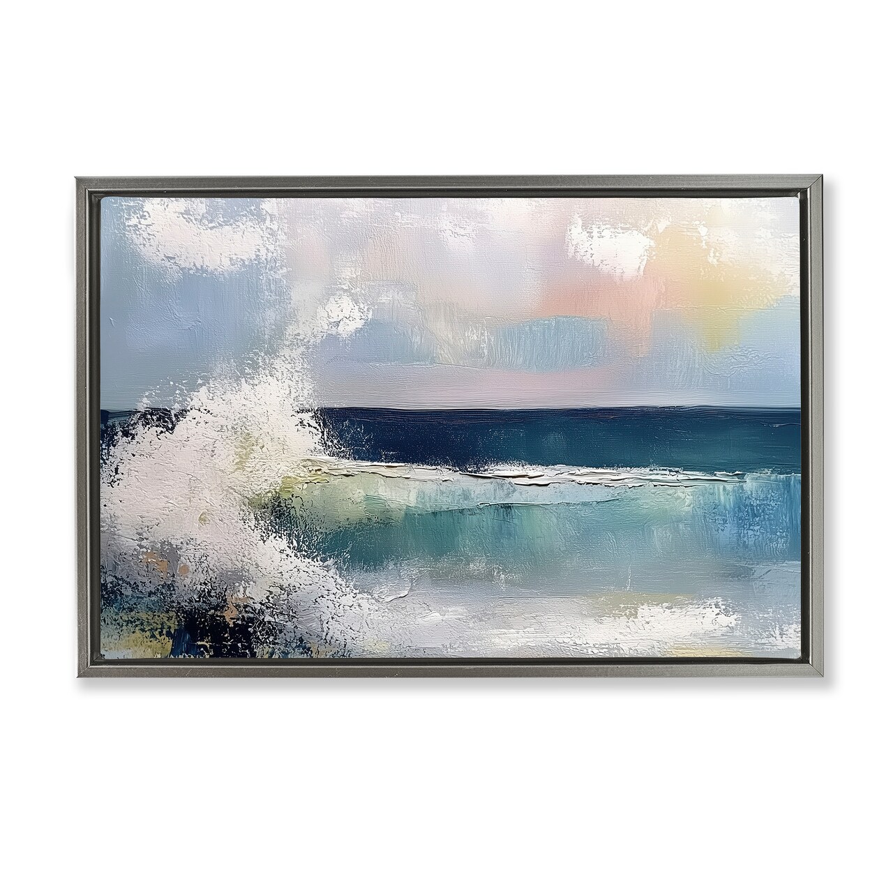 Stupell Industries Abstract Irish Sea Waves Floating Frame By Annabelle Hall